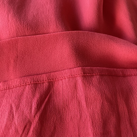 NWT French Connection Bex Beaded Coral Silk Long Sleeve Dress - size 6 - Picture 13 of 14